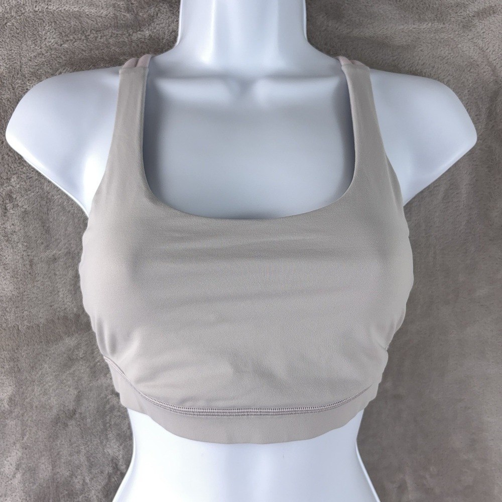 Lululemon Energy Bra‎ Womens Size 6 Beige Neutral Athletic Yoga Performance